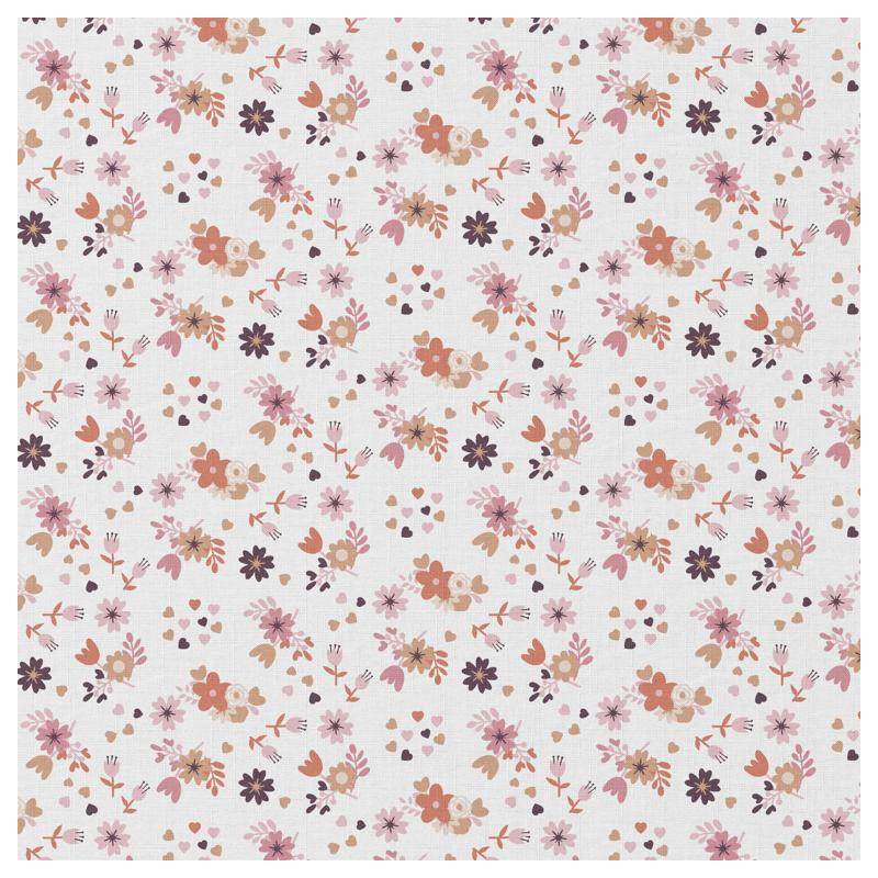 Printed Cotton YZOA White / Pink Tones